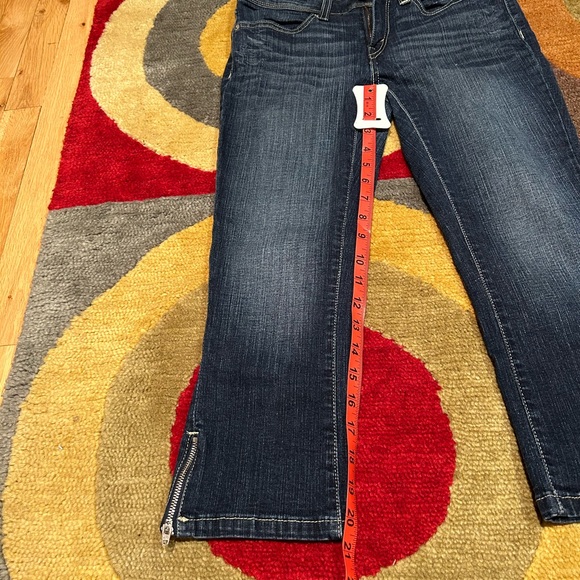 Levi’s Dark Wash y2k Denim Jean Capri Pants Zipper Ankle Junior’s Size 3 - Picture 7 of 11